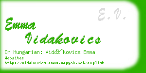 emma vidakovics business card